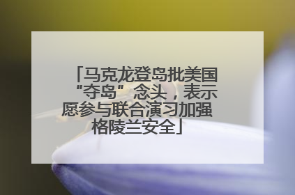 马克龙登岛批美国“夺岛”念头，表示愿参与联合演习加强格陵兰安全